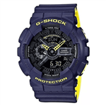 ساعت مچی مردانه کاسیو جی شاک سرمه‌ای زرد Casio G-Shock GA-110HC Navy Yellow