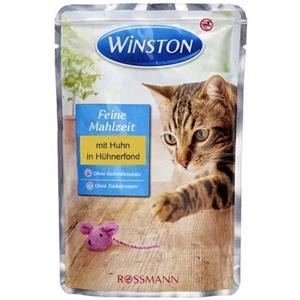پوچ وینستون گوشت مرغ در آب مرغ (winston mit Huhn in hühnerfond)