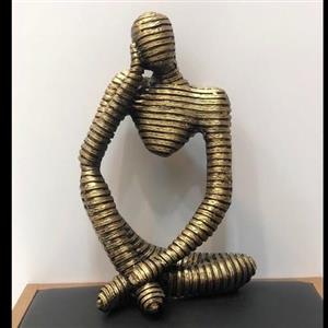 مجسمه مرد مومیایی طلایی و نقره ای پلی رزین