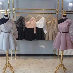 پیراهن کوتاه استین یک طرفی