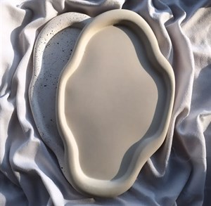 سینی بیضی  سنگ مصنوعی دست ساز
