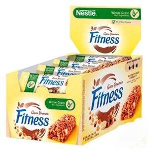 پروتئین بار رژیمی برند نستله سری فیتنس با طعم موز شکلات بسته ی 16 عددی nestle