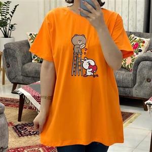 تیشرت زنانه نخ پنبه فری سایز مناسب سایز 40 تا 52