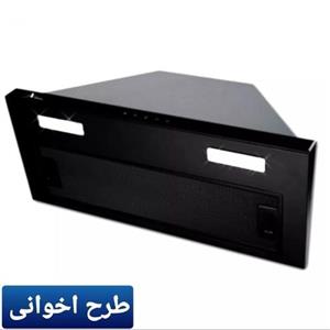 هود مخفی هود توکار مدل اخوانی با موتور فلز و فیلتر مشکی قفل استیل