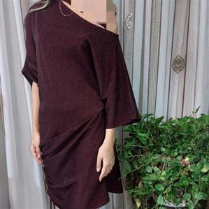 لباس مجلسی لمه یقه قایقی کج