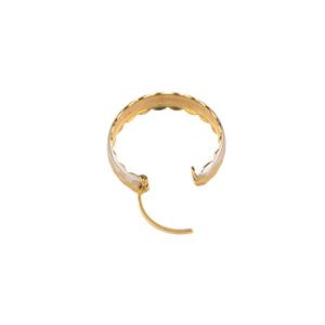 گوشواره طلا 18عیار گالری طلاچی مدل حلقه ای شطرنجی Gold earings