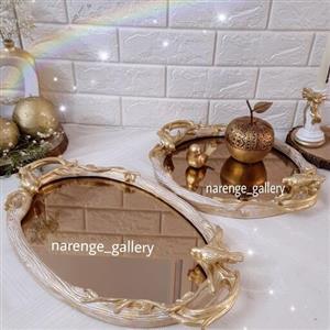 سینی گنجشکیپلیستر با آینه برنز