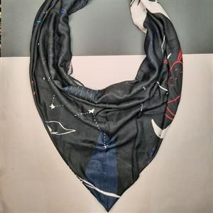 روسری نخی ویسکوز دور دستدوز برند پارند کد 02