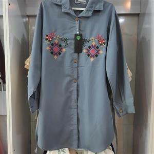 شومیز گلدوزی زنانه موجود در ده رنگ  تاسایز46