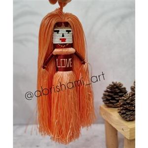 عروسک اویز زندانبافت رنگ گلبهی