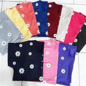 تیشرت زنانه گل بابونه ، رنگ بندی متنوع و جذاب فری سایز از 36 تا  44