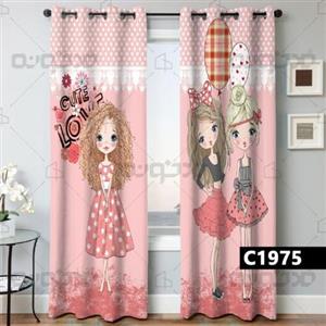 پرده اتاق کودک دختر مو فرفری