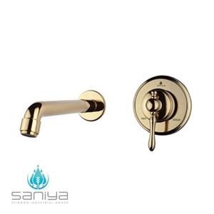 شیر روشویی توکار سانیا مدل کلاسیک رنگ طلایی