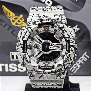 ساعت  مچی جیشاک GA-110  (جی شاک G-Shock) ، صد در صد ضدآب ، تنظیم اتوماتیک با پایتخت کشورها ، اتولایت دار