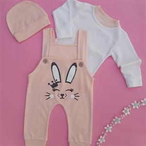 پیش بندی نوزادی دخترانه طرح خرگوش