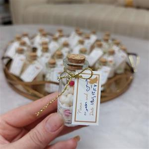 گیفت نقل شیشه ایی مناسب برای عقد و عروسی