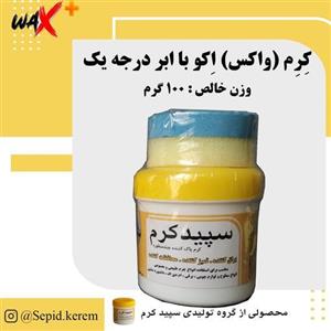 واکس کفش و کیف و داشبورد سپید کرم 100 گرمی با ابر