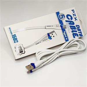 کابل fast شارژ و دیتا usb به type C  طول 1.5 متر  5آمپر  برند pzx مدل V156