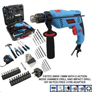 دریل چکشی (50 تیکه ای ) با کیفیت مدلHPL600K50  برند HIPATI تحت لیسانس FIXTEC