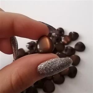 دکمه لباس قهوه ای مثلث اکلیلی شیشه ای ،بسته 5 عددی 
