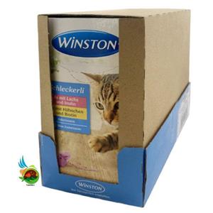 بستنی گربه وینستون با طعم ماهی و مرغ Winston mit lachs & chicken بسته ۸۸ عددی
