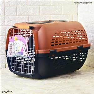 باکس مخصوص حمل سگ و گربه برند دنیل رنگ قهوه ایی و مشکی سایز ۶۰*۴۲*۴۰ کد ۶۱۱ 