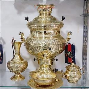 ست کامل سماور گازی 12 لیتری مدل مهستان فوق العاده با کیفیت 