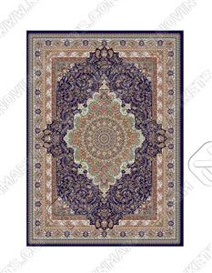 قالی سلیمان کلکسیون ساینا طرح تابان مشکی