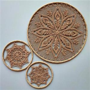 دیوارکوب بافتنی مدل دریم کچر کد R04 مجموعه 3 عددی