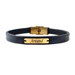 دستبند طلا 18 عیار مردانه لیردا مدل اسم آروند