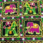 پارچه سنتی سوزن دوزی ( کاموا دوزی )شیک و زیبا در طرح فیل