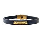 دستبند طلا 18 عیار مردانه لیردا مدل اسم هوشمند