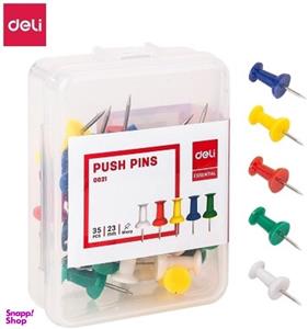 پونز دلی کد 0021 مجموعه 35 عددی Deli 0021 Pin Pack of 35