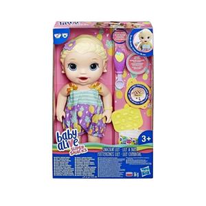 عروسک هاسبرو مدل بیبی الایو  Snackin Lily کد E5841 ارتفاع 32 سانتی متر