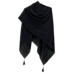 روسری زنانه مدل نخی وال اسلپ نگین دار