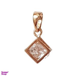 آویز گردنبند زنانه ژوپینگ مدل مکعب تک نگین کد 3339