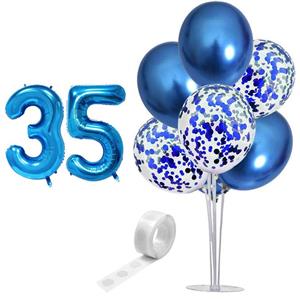 بادکنک آرایی مستر تم طرح کروم شیشه ای پولکی کد 35 بسته 11 عددی