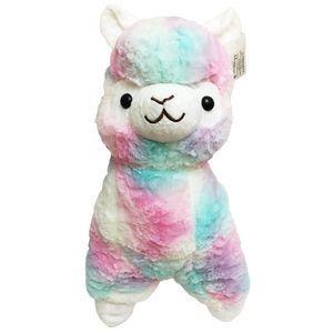 عروسک مدل لاما هفت رنگ کهکشانی ارتفاع 45 سانتی‌متر