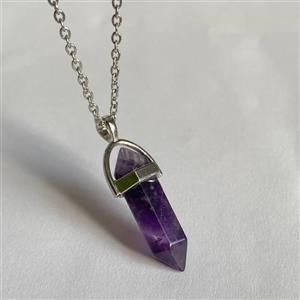 گردنبند مدل آمیتیست منشوری