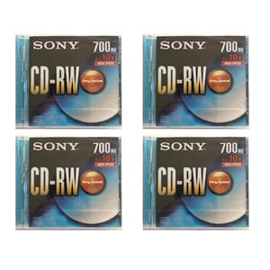 سی دی خام سونی مدل CD-RW بسته 4 عددی