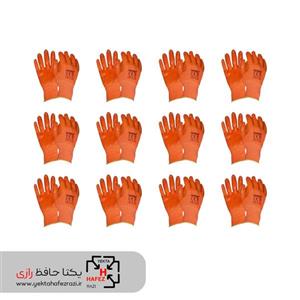 دستکش ایمنی تانگ وانگ مدل ژله ای بسته 12 عددی