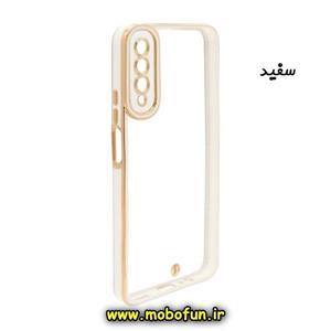 قاب گوشی Honor 9x Pro - Y9S هوآوی طرح الکتروپلیتینگ ژله ای شفاف محافظ لنز دار سفید کد 127
