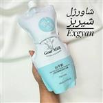 شاور ژل بدن نیم کیلویی شامپو بدن تخصصی اکسجیان رفع کدری و تیرگی پوست حاوی شیر بز  ضدپیری و خشکی پوست