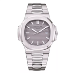 ساعت مچی مردانه پتک فیلیپ ناتیلوس سیلور صفحه طوسی Patek Philippe Nautilus Silver Gray Screen 