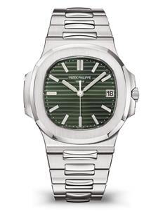 ساعت مچی مردانه پتک فیلیپ ناتیلوس سیلور صفحه سبز Patek Philippe Nautilus Silver Green Screen 