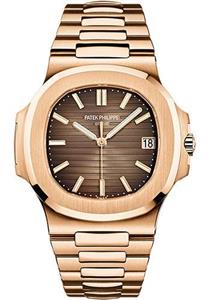 ساعت مچی مردانه پتک فیلیپ ناتیلوس رزگلد صفحه کافی Patek Philippe Nautilus Rose Gold Cafee Screen 