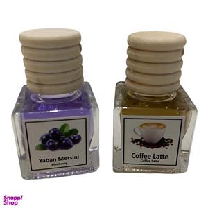 خوشبوکننده هوای خودرو ایفل مدل بلوبری و کافه لته کد Coffee Latte-Blueberry حجم 10 میلی‌لیتر بسته 2 عددی