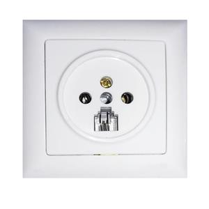 پریز تلفن ایران الکتریک طرح الیزه بسته دو عددی