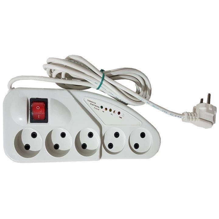 تکسان محافظ برق و رابط 5 خانه کلیددار تکسان با کابل 3 متری مدل 100