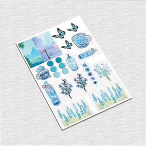 برچسب مدل برش نخورده طرح اسکرپ بوک لاوندر -